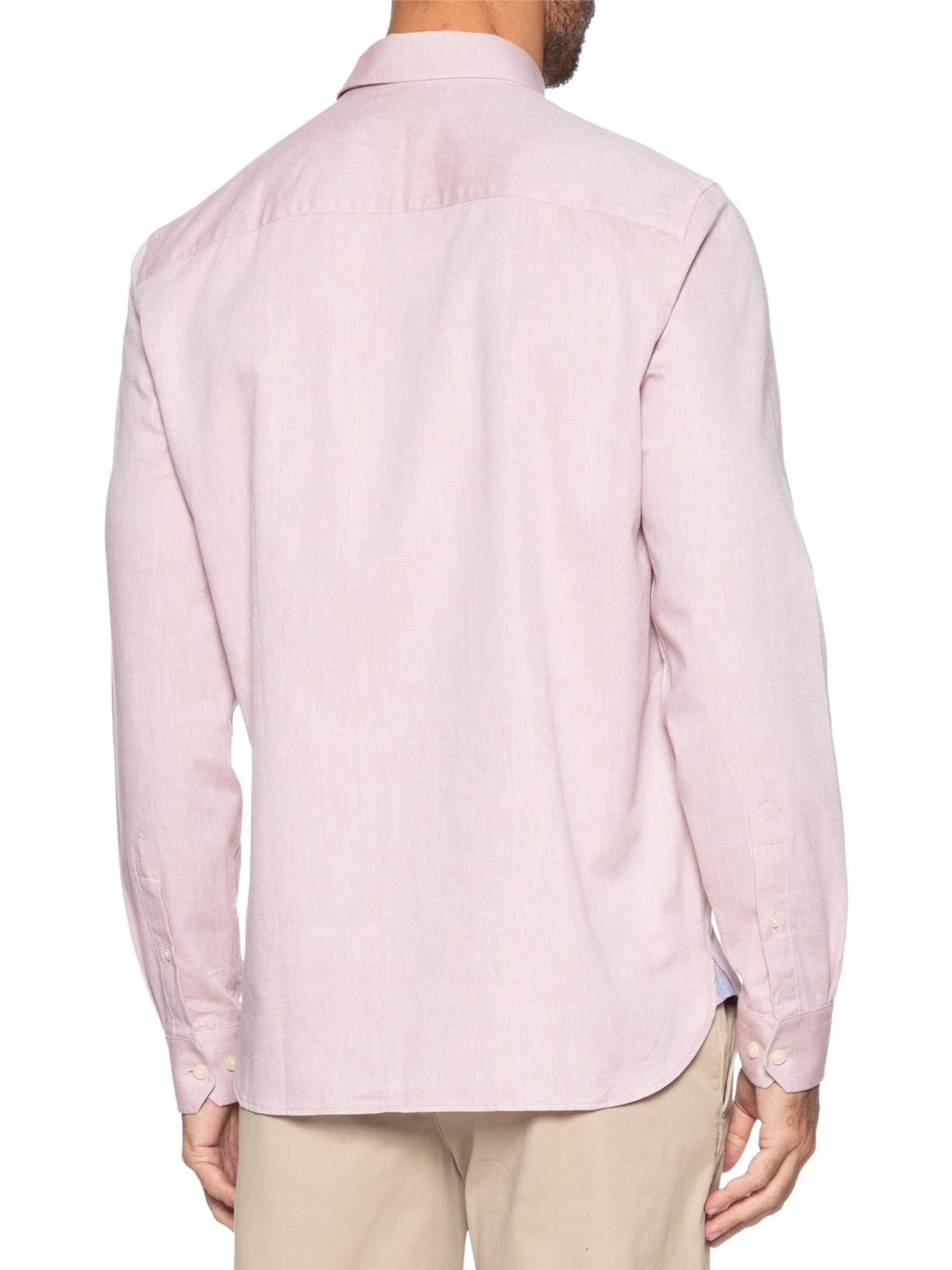 Camisa Masculina Casual Oxford Bolso Marrom Zapalla