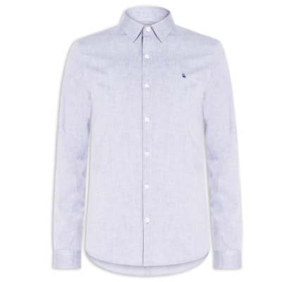 Camisa Masculina Casual Oxford New - Azul
