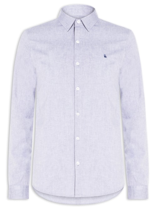 Camisa Masculina Casual Oxford New - Azul