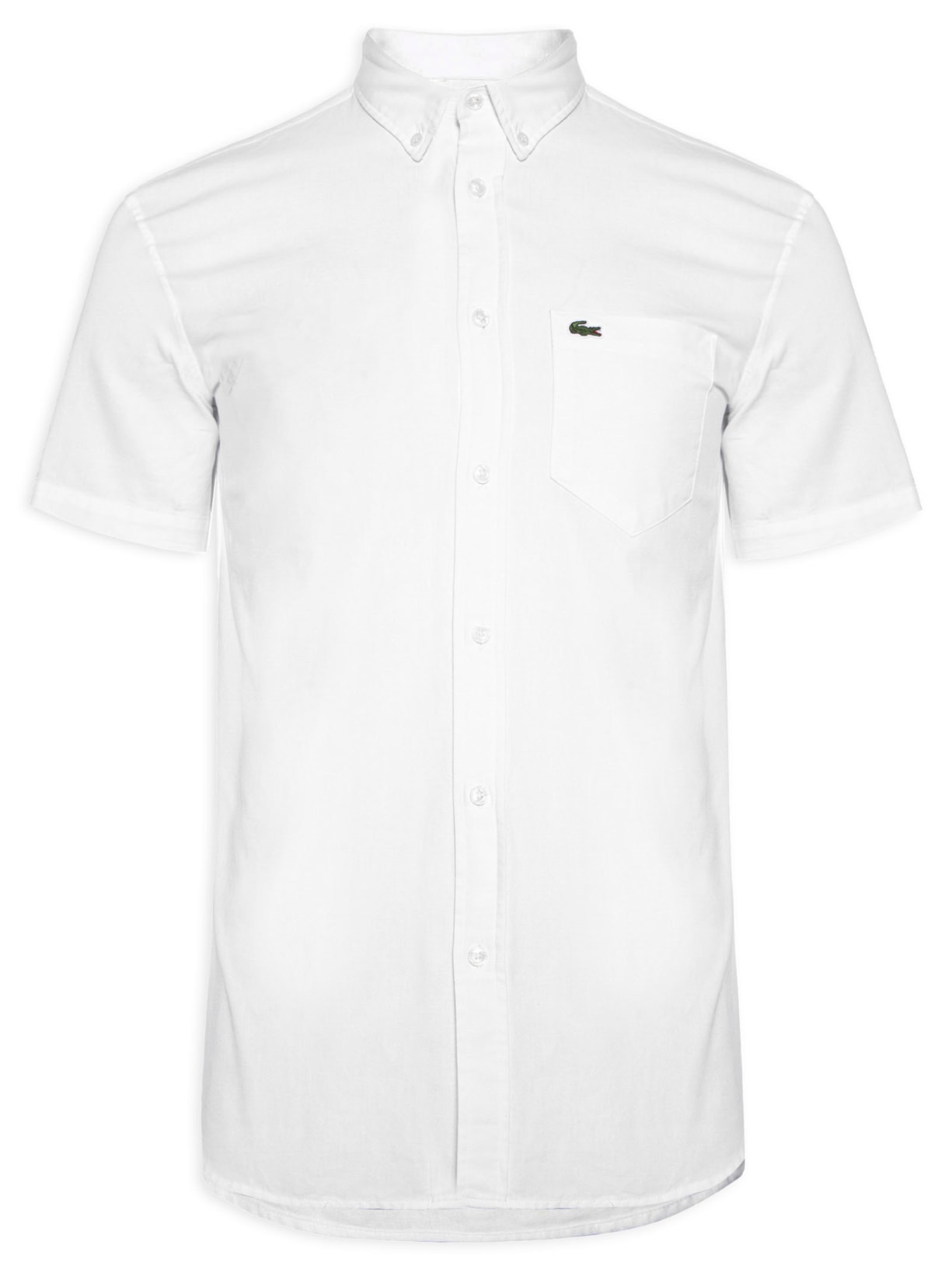 Camisa Masculina Casual Regular Fit Em Oxford - Branco