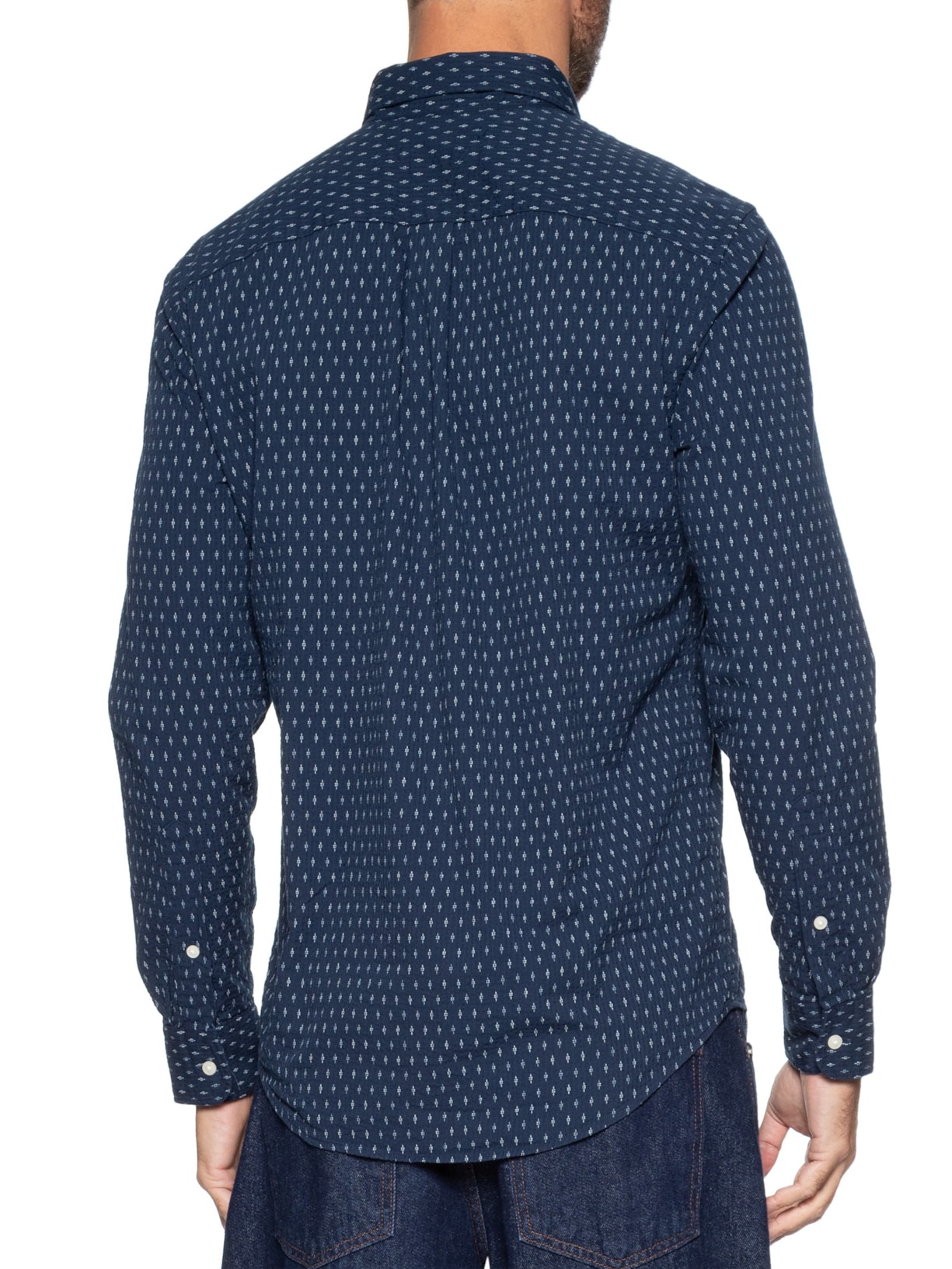Camisa Masculina Casual Regular fit Estampada Seer Azul Tommy Hilfiger