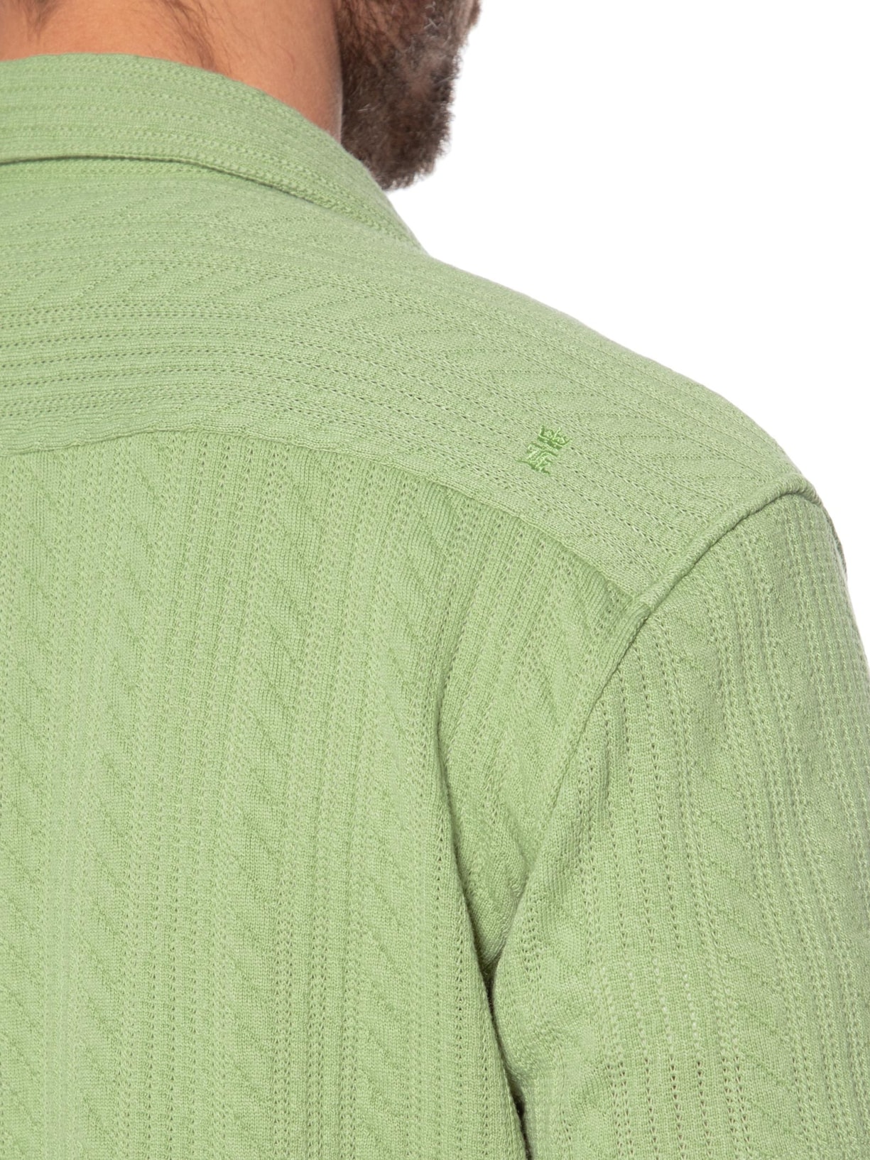 Camisa Masculina Casual Regular Fit Malha De Tricot Trança Verde Sergio K