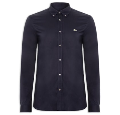 Camisa Masculina Casual Regular Fit Pinpoint - Azul