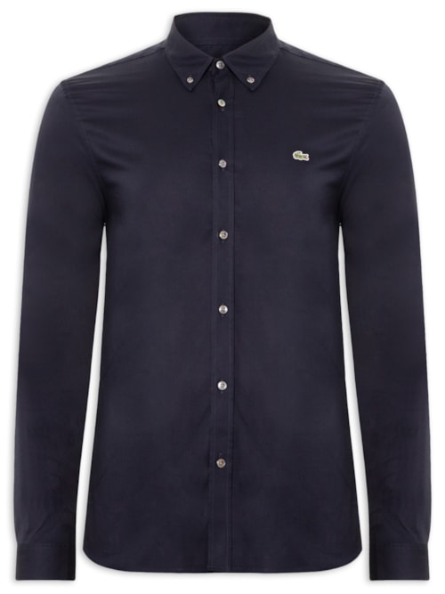 Camisa Masculina Casual Regular Fit Pinpoint - Azul