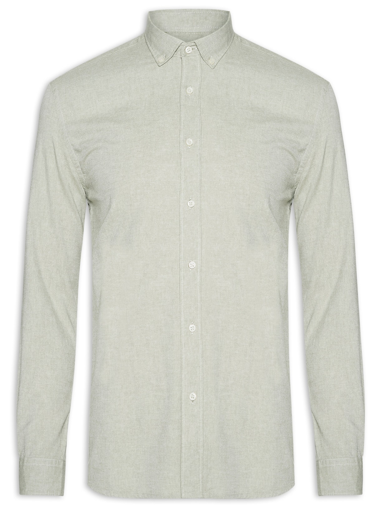 Camisa Masculina Casual Slim Fit Oxford Planalto - Verde