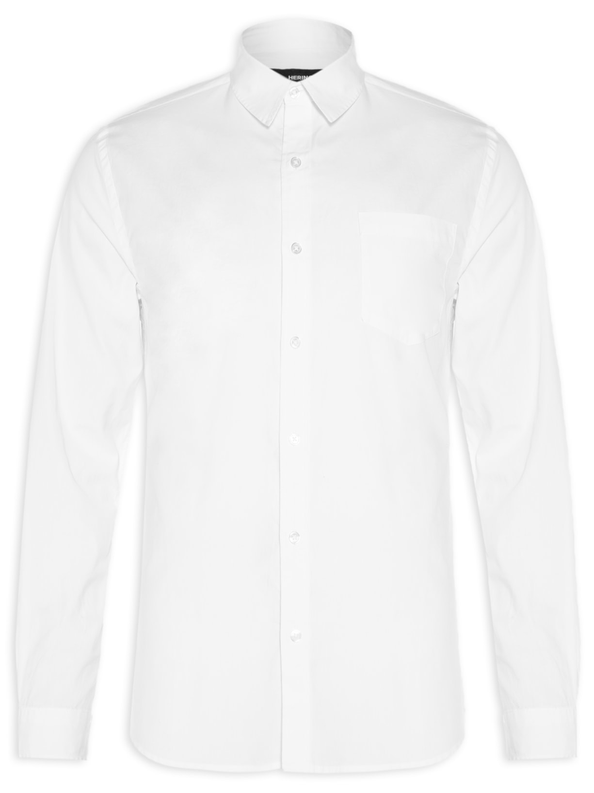 Camisa Masculina Casual Slim Fit Tricoline - Branco