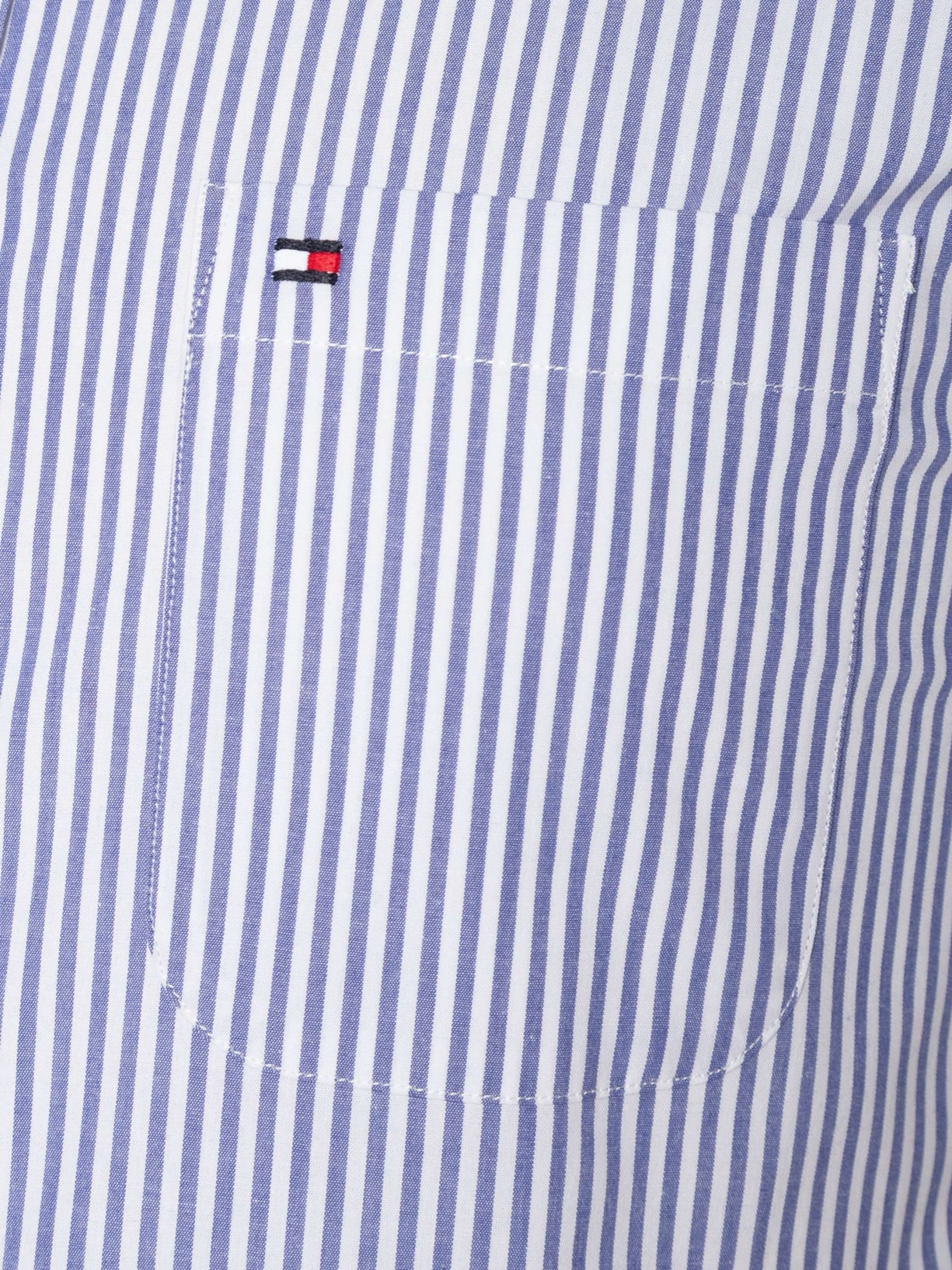Camisa Masculina Casual Stripe Oxford Azul Tommy Hilfiger
