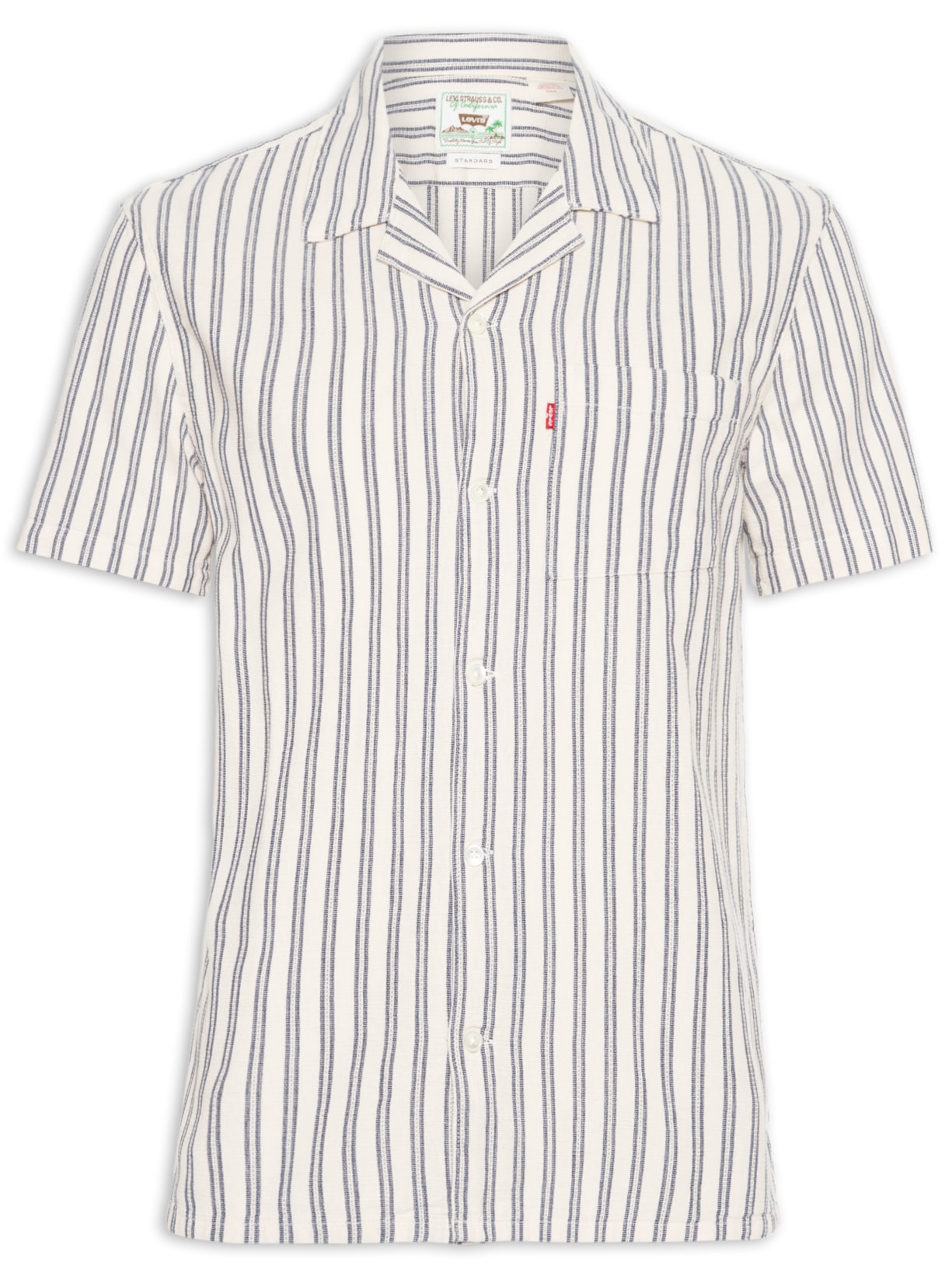 Camisa Masculina Casual Sunset Standard SS Camp - Azul