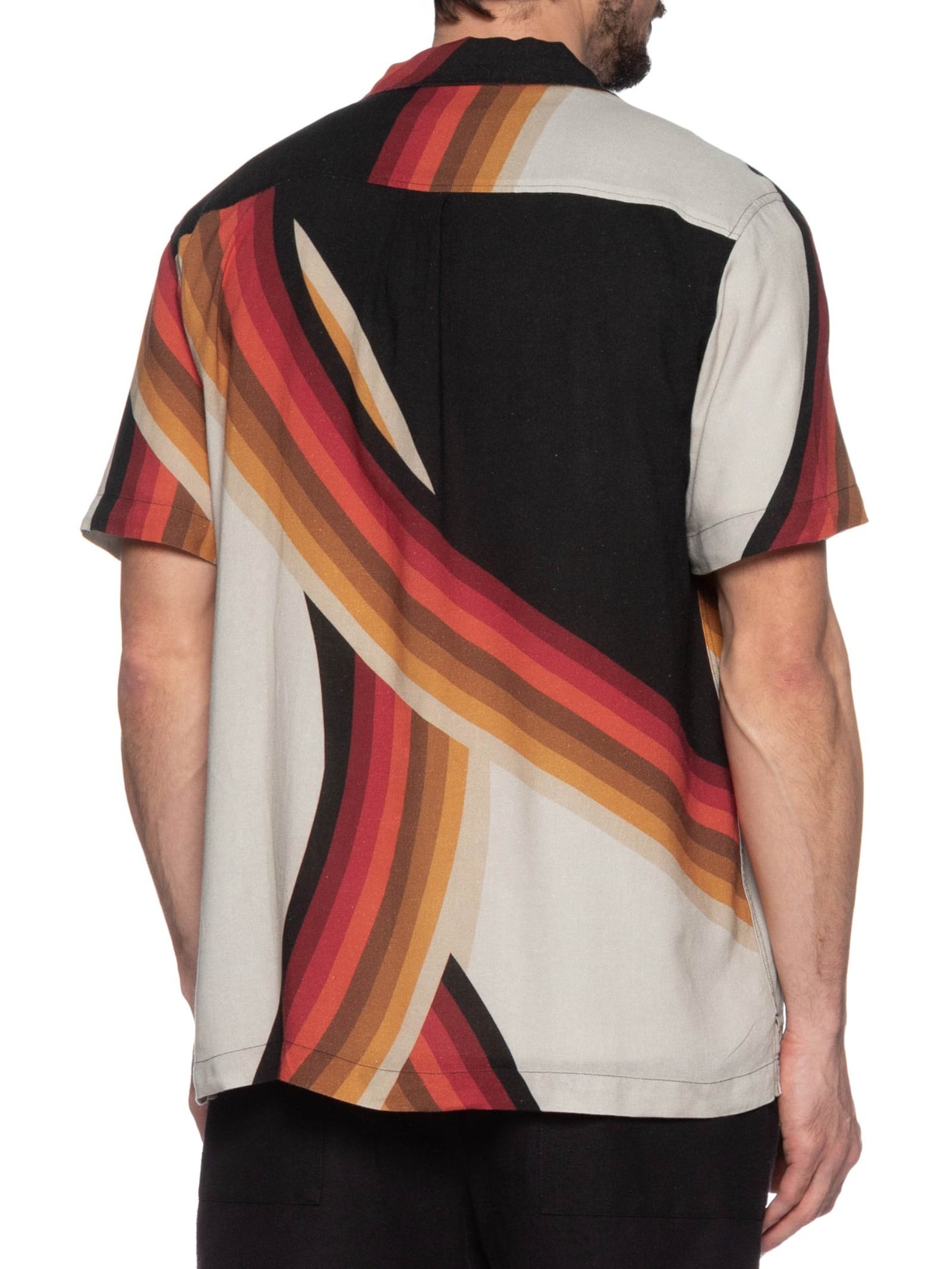 Camisa Masculina Casual Waves Preto Osklen