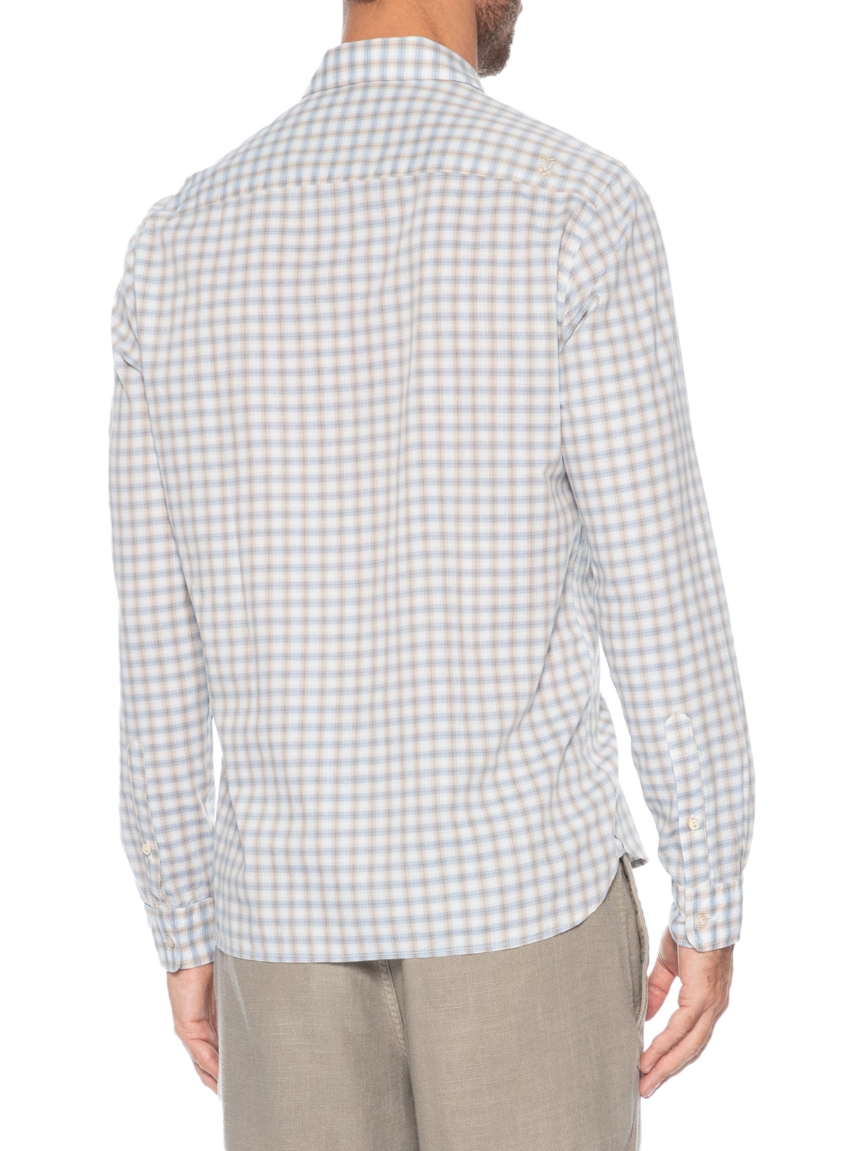 Camisa Masculina Casual Xadrez Azul Pineapple
