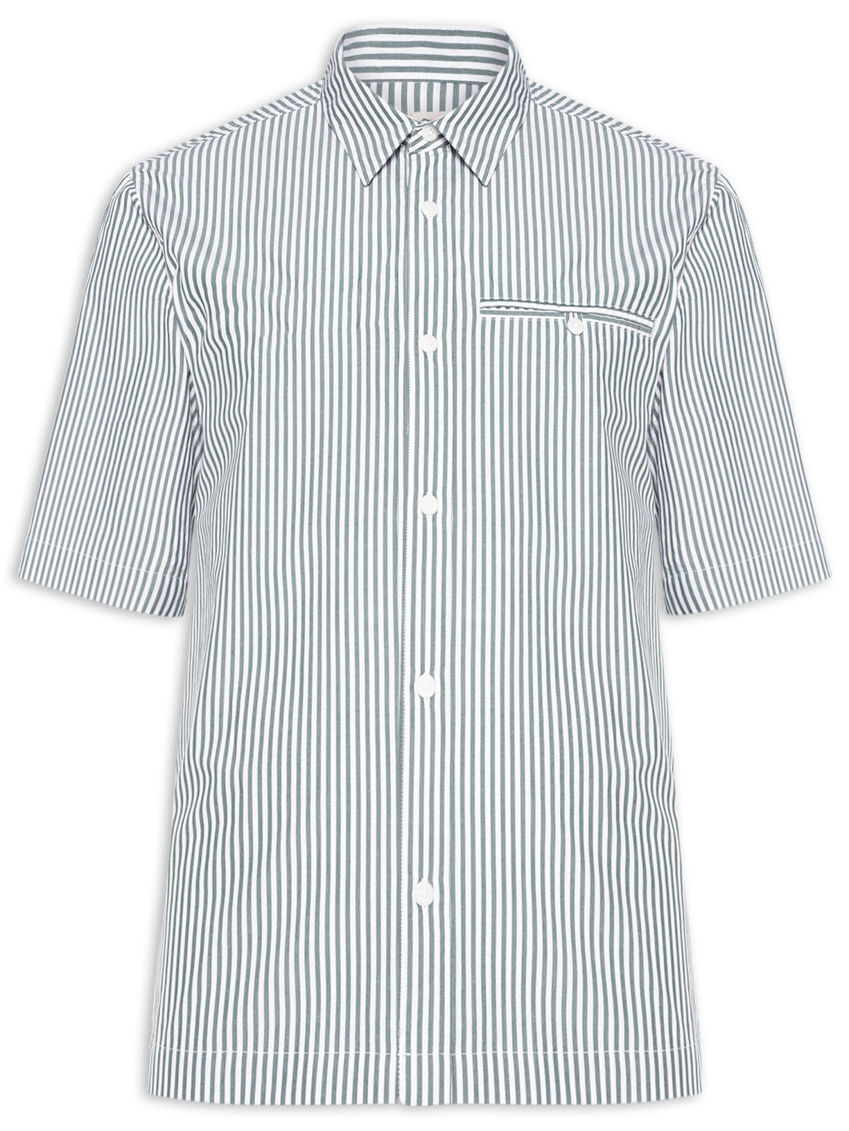 Camisa Masculina Casual Zandt Cropped Fit - Verde