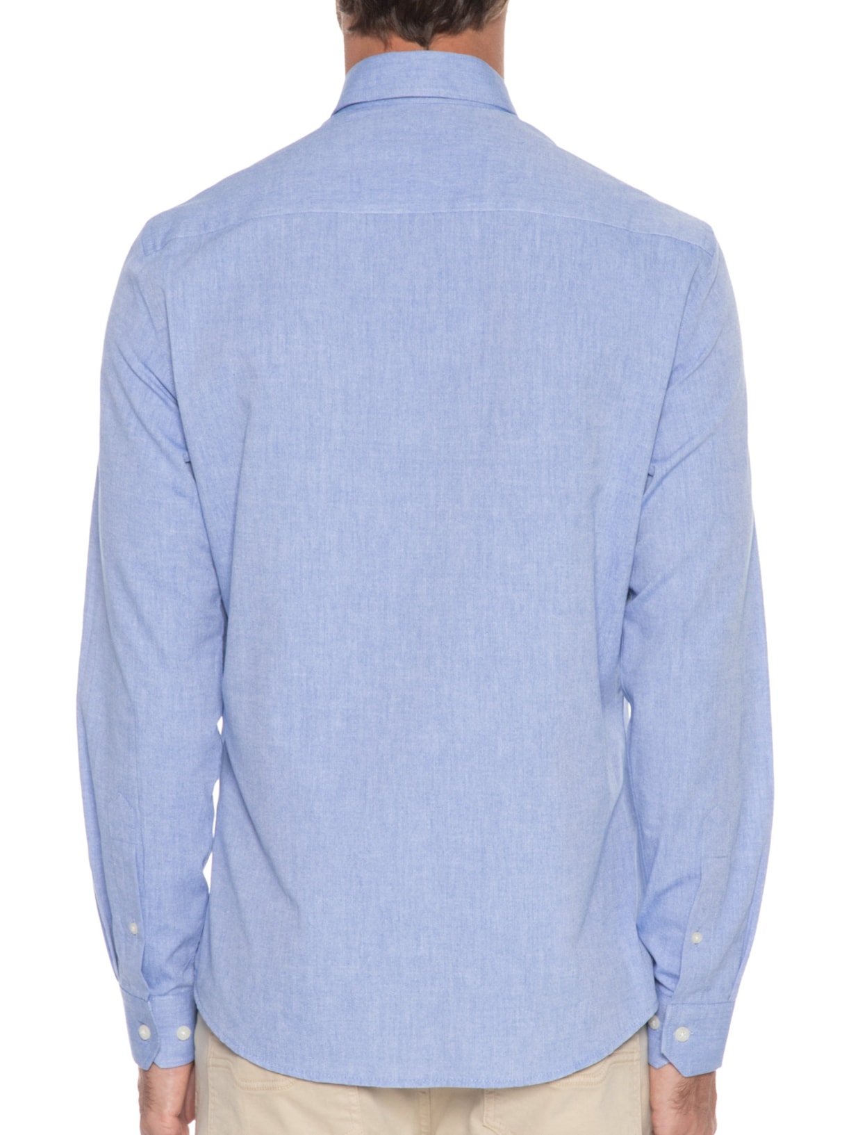 Camisa Masculina Chambray Azul Zapalla