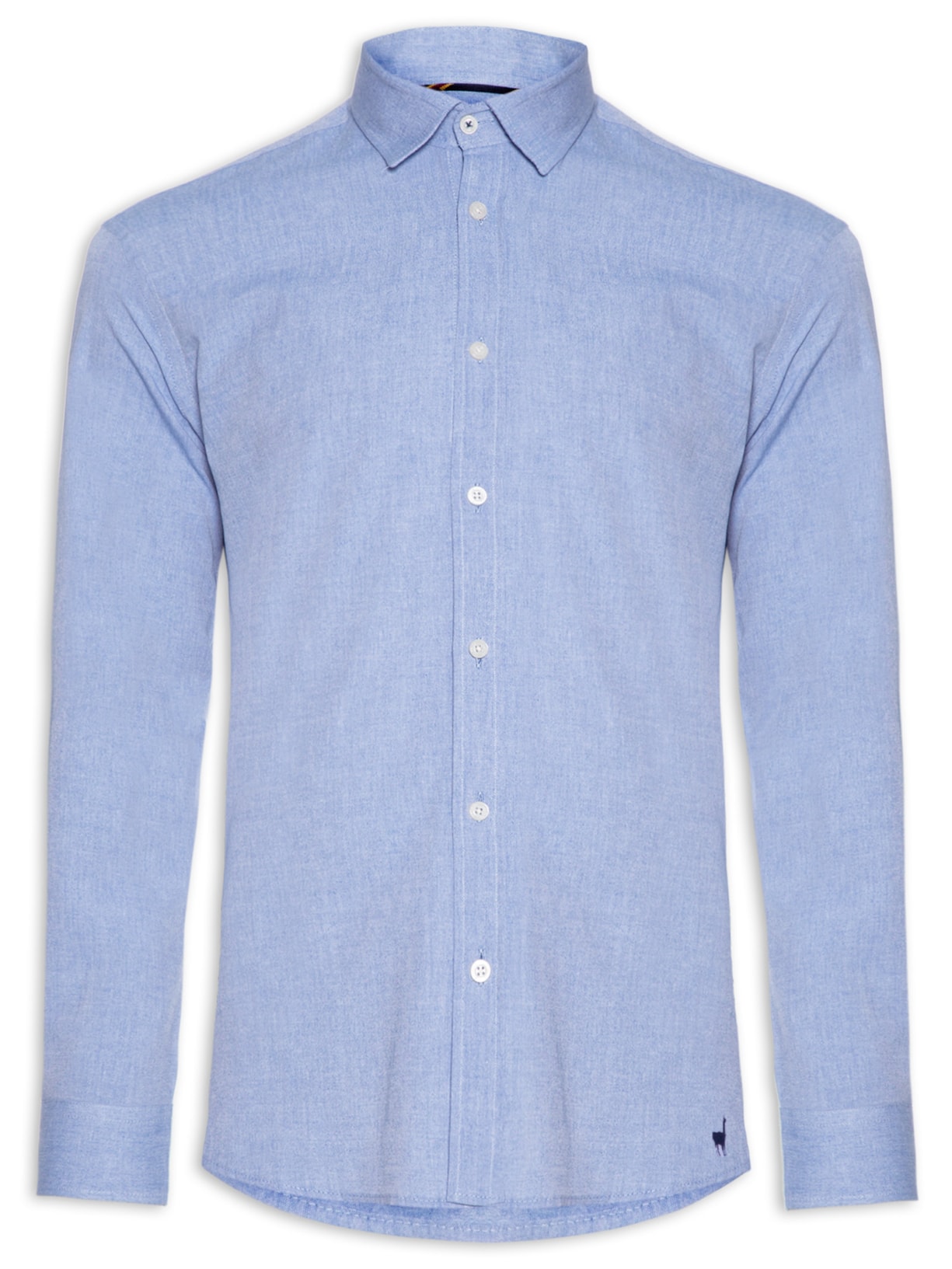 Camisa Masculina Chambray Azul Zapalla