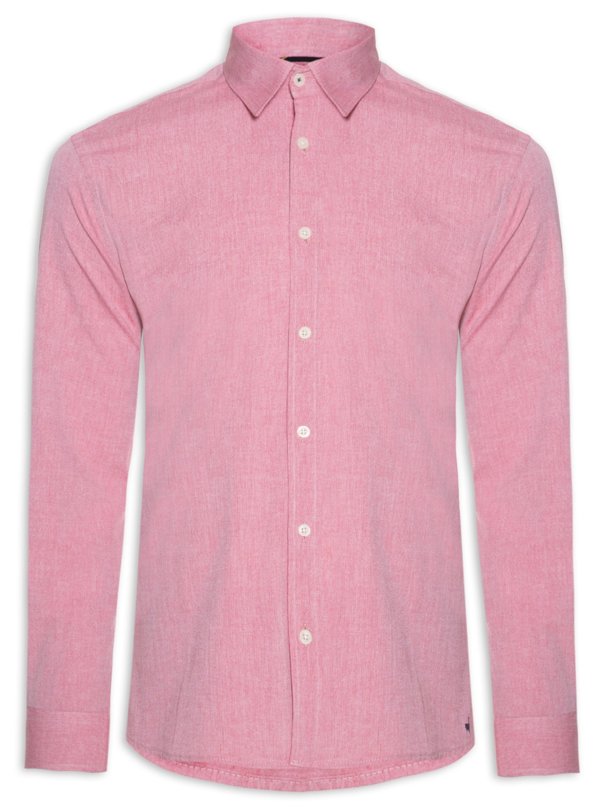Camisa Masculina Chambray - Vermelho