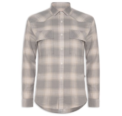 Camisa Masculina Checked Dark - Cinza