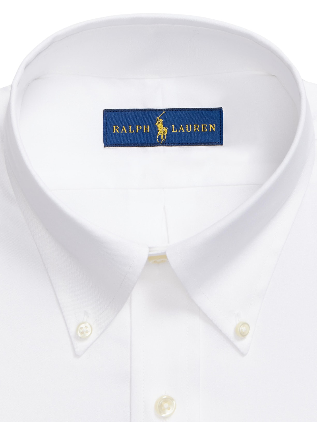 Camisa Masculina Classic Fit Pinpoint Oxford Branco Polo Ralph Lauren