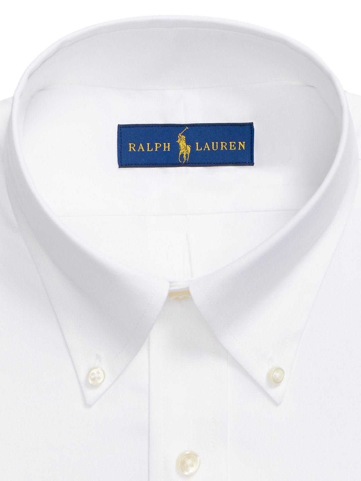 Camisa Masculina Classic Fit Pinpoint Oxford Branco Polo Ralph Lauren