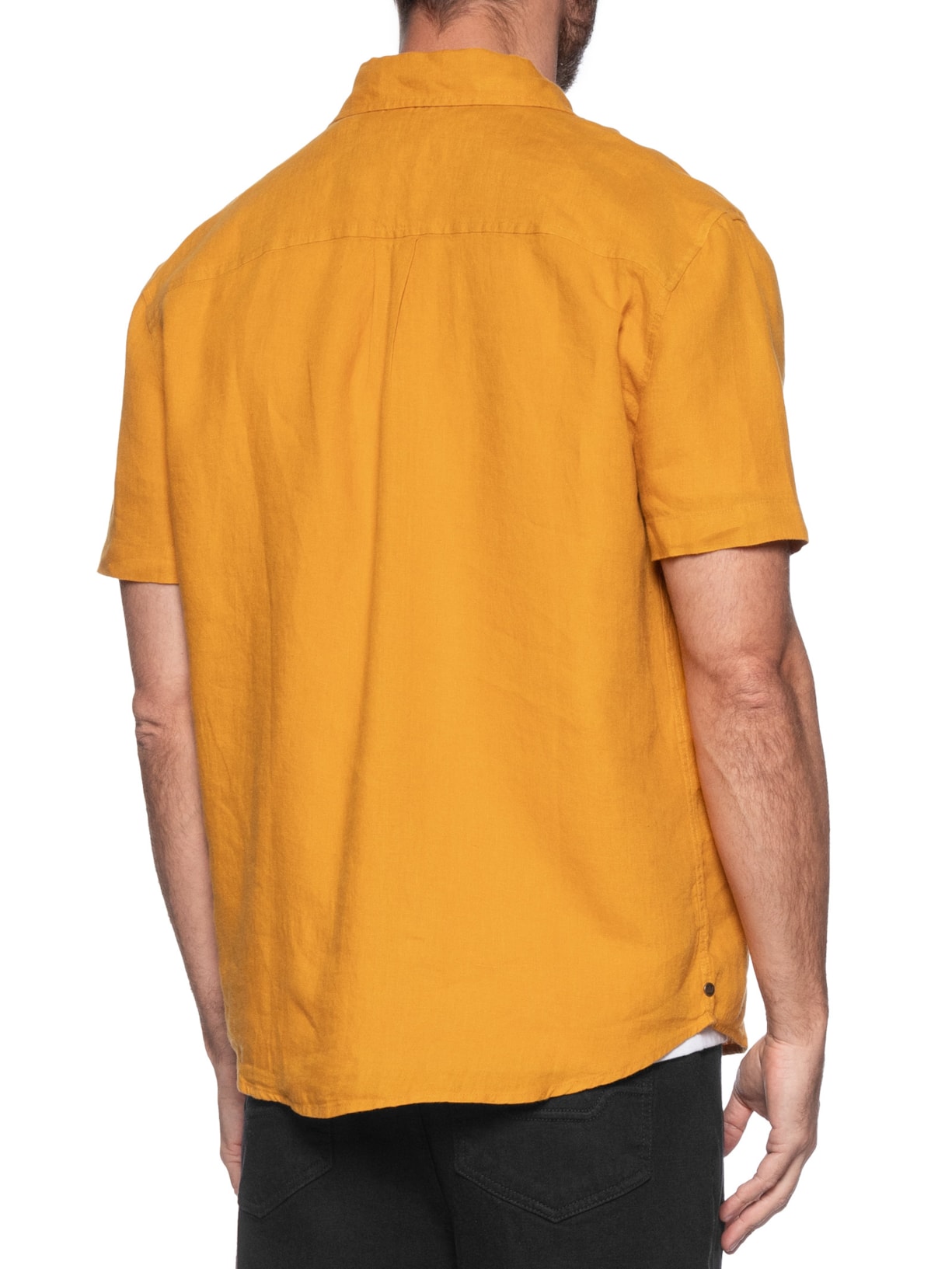 Camisa Masculina Classic Linen Amarelo Osklen