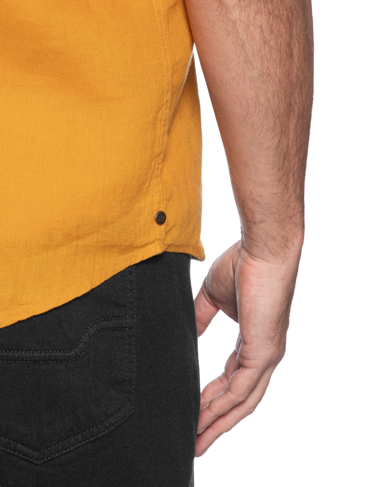 Camisa Masculina Classic Linen Amarelo Osklen