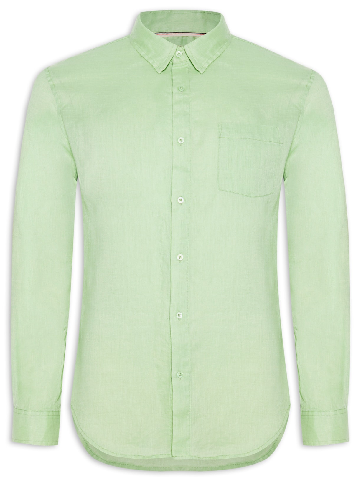 Camisa Masculina Classic Linen Manga Longa - Verde
