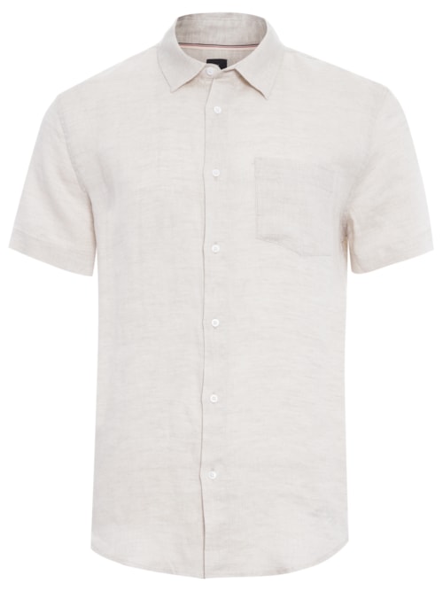 Camisa Masculina Classic Linen Mc - Off White