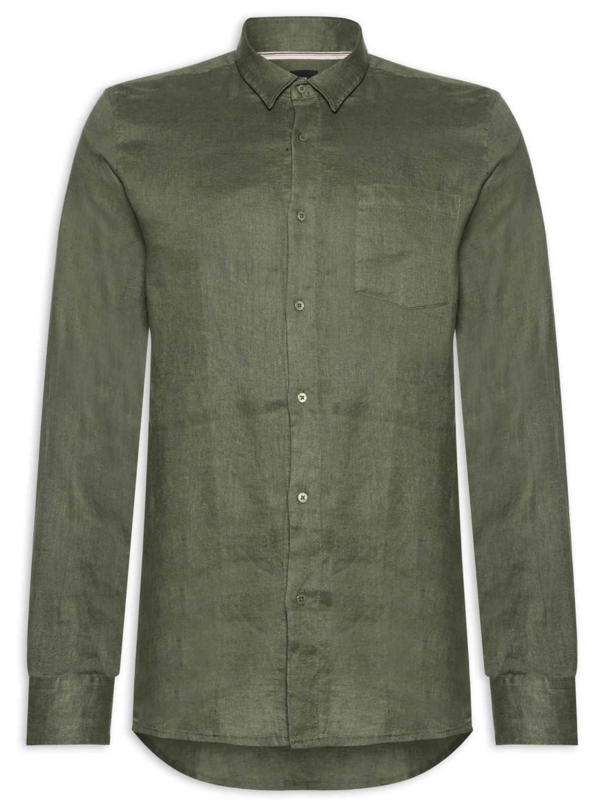 Camisa Masculina Classic Linen Ml - Verde