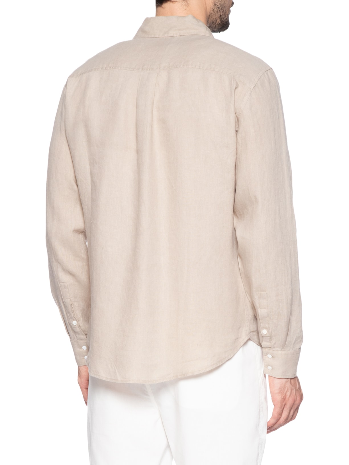 Camisa Masculina Classic Linen New Manga Longa Bege Osklen