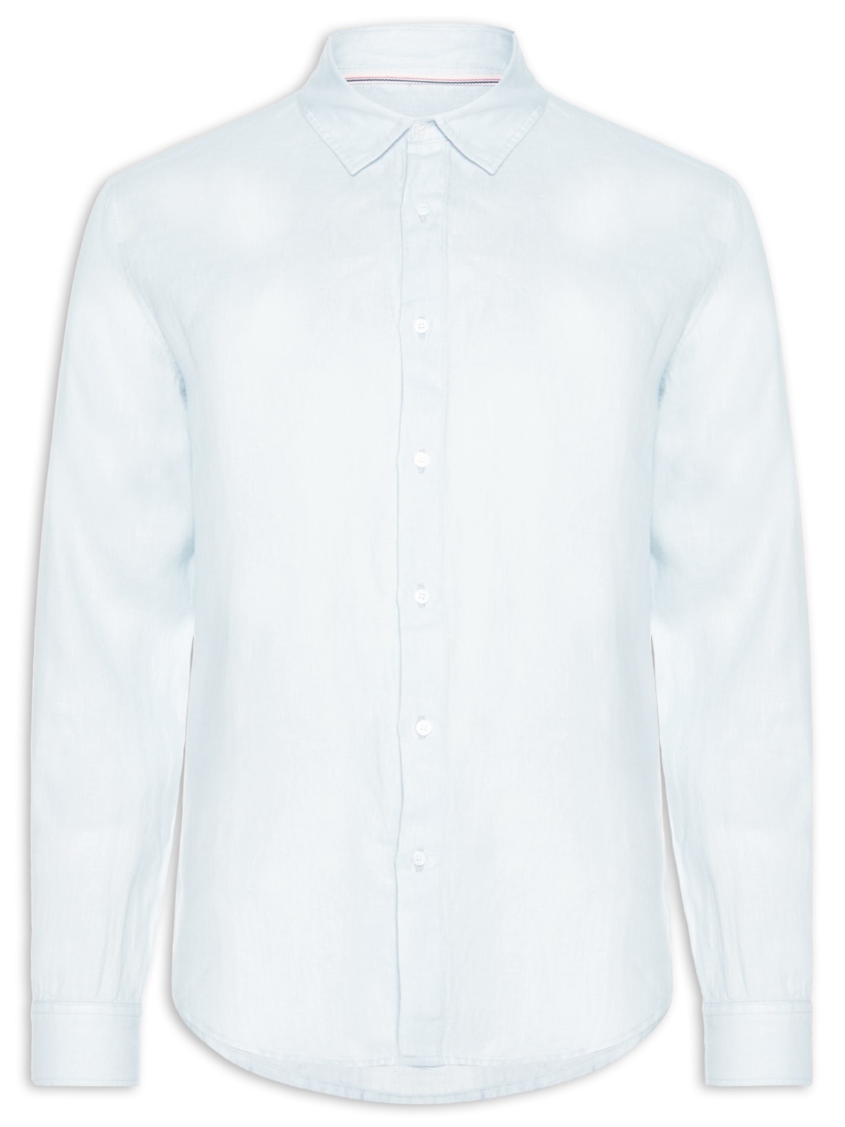 Camisa Masculina Classic Linen New Manga Longa Linho Azul Osklen