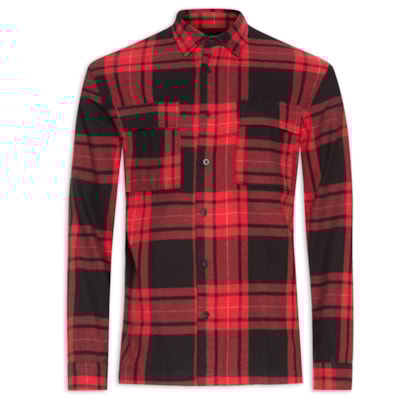 Camisa Masculina Classic Plaid Manga Longa - Preto