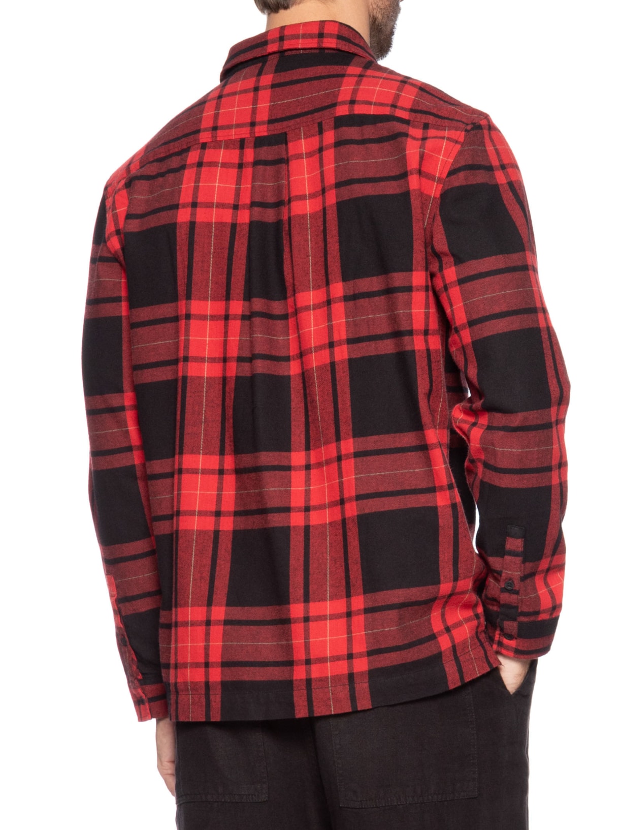 Camisa Masculina Classic Plaid Manga Longa Preto Osklen