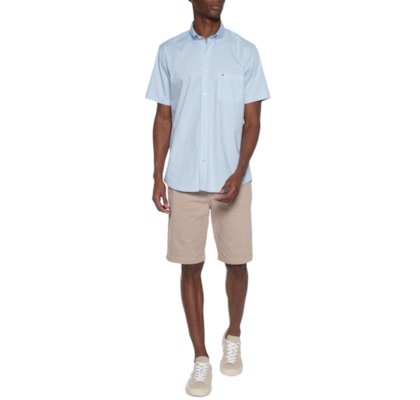 Camisa Masculina Classic Poplin – Azul