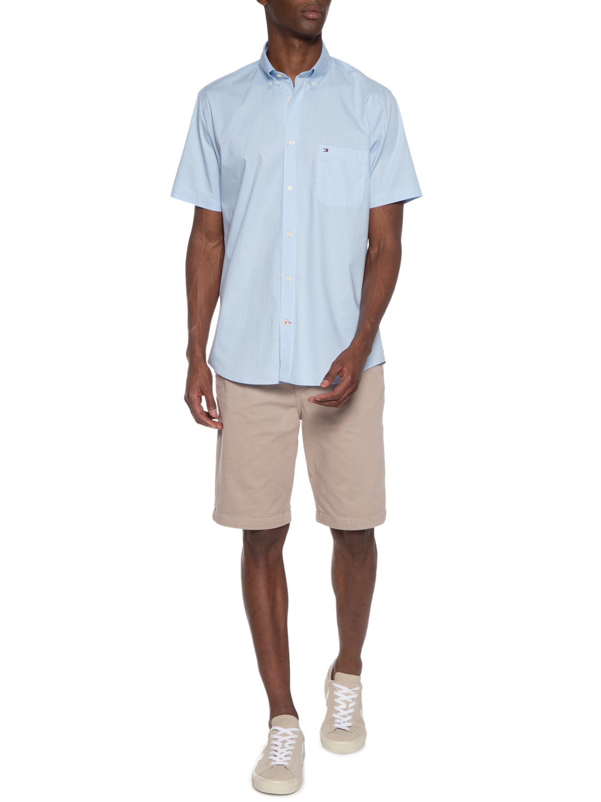 Camisa Masculina Classic Poplin – Azul