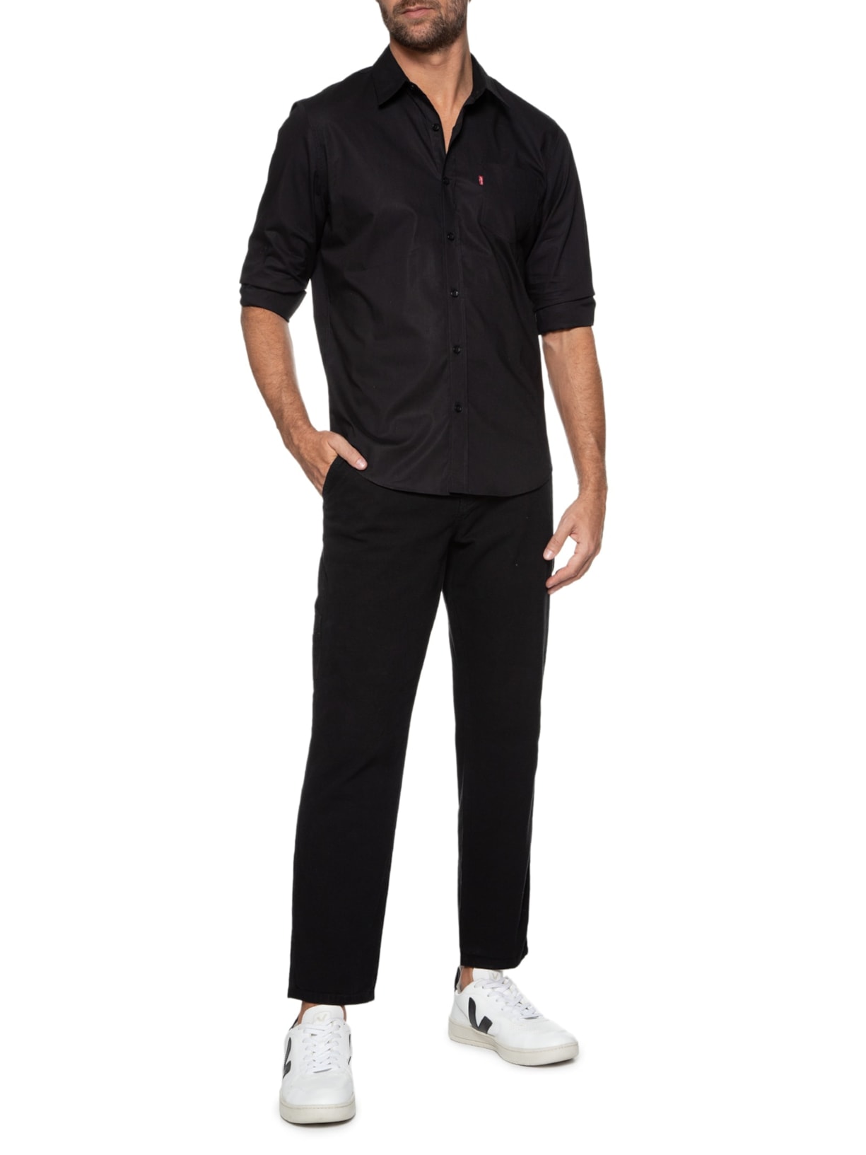 Camisa Masculina Classic Standard Preto Levi's