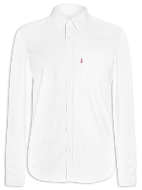 Camisa Masculina Classic Sunset 1 Pocket Standard - Branco