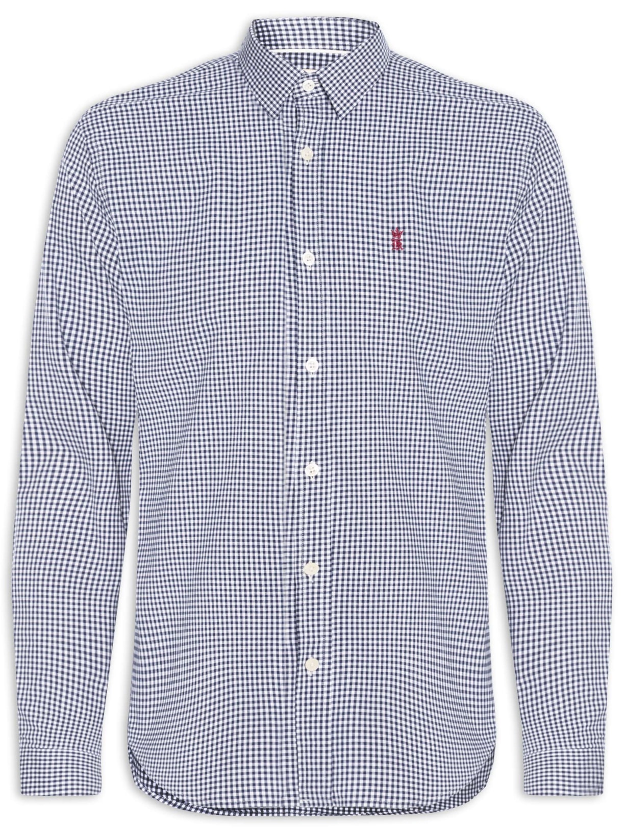 Camisa Masculina Classic Vichy – Azul Sergio K