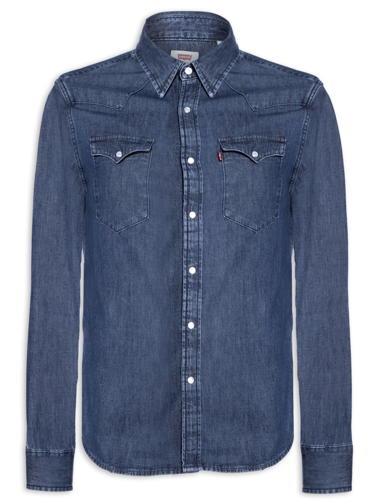 Camisa Masculina Classic Western Standard - Azul