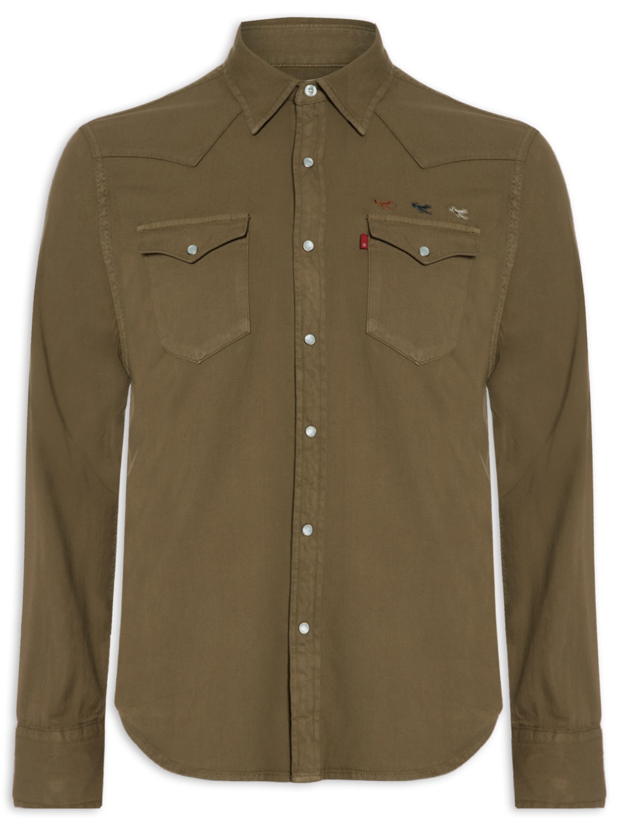 Camisa Masculina Classic Western Standard - Marrom