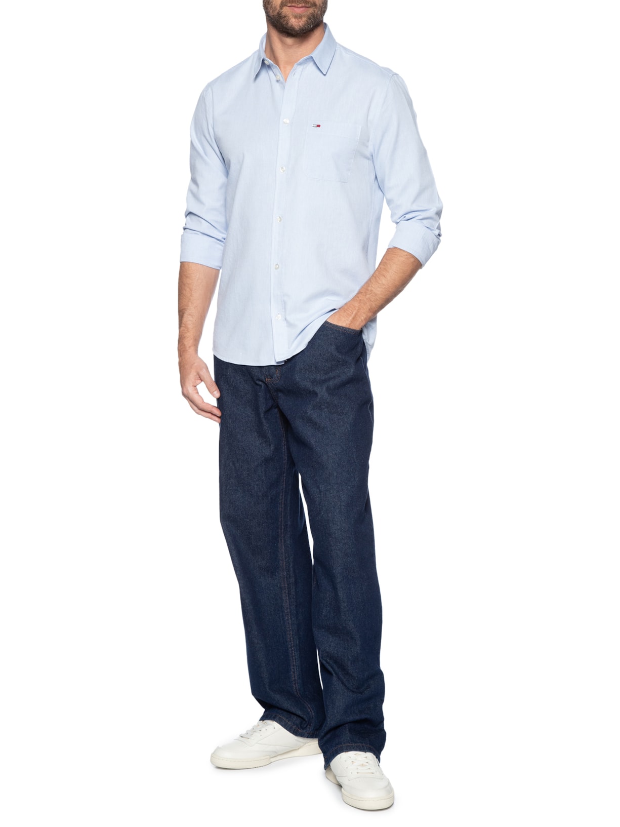 Camisa Masculina Classics Oxford Azul Tommy Jeans