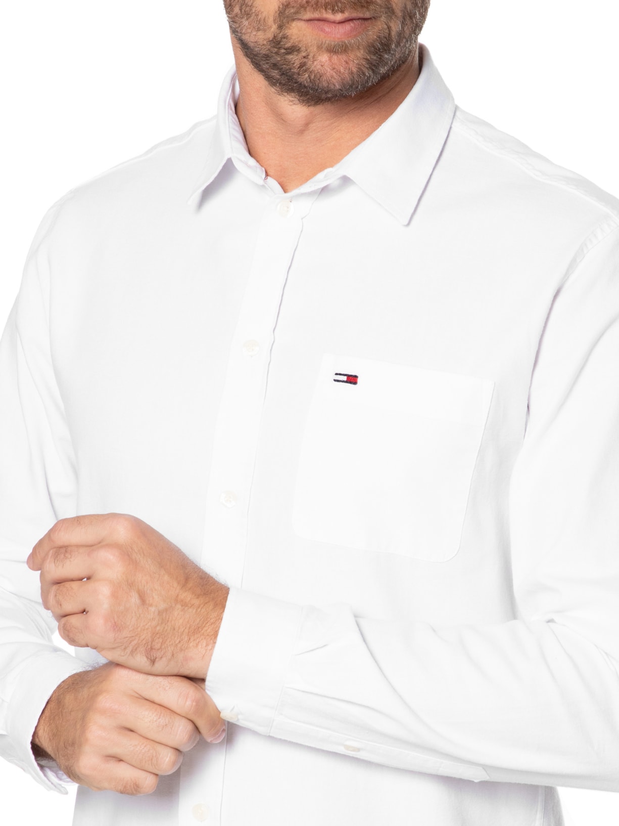 Camisa Masculina Classics Oxford Shirt Branco Tommy Jeans