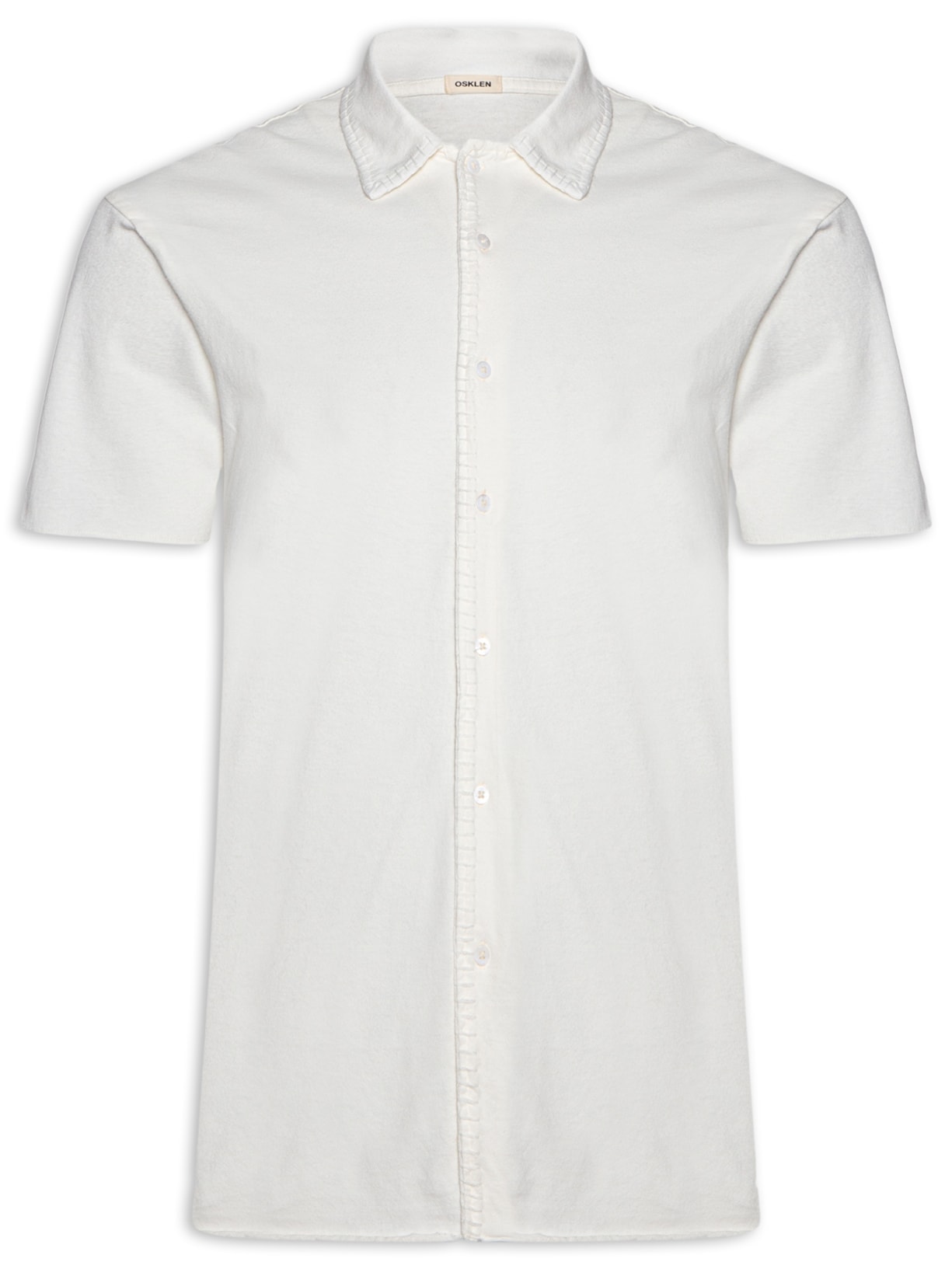 Camisa Masculina Collas Points Manga Curta - Off White