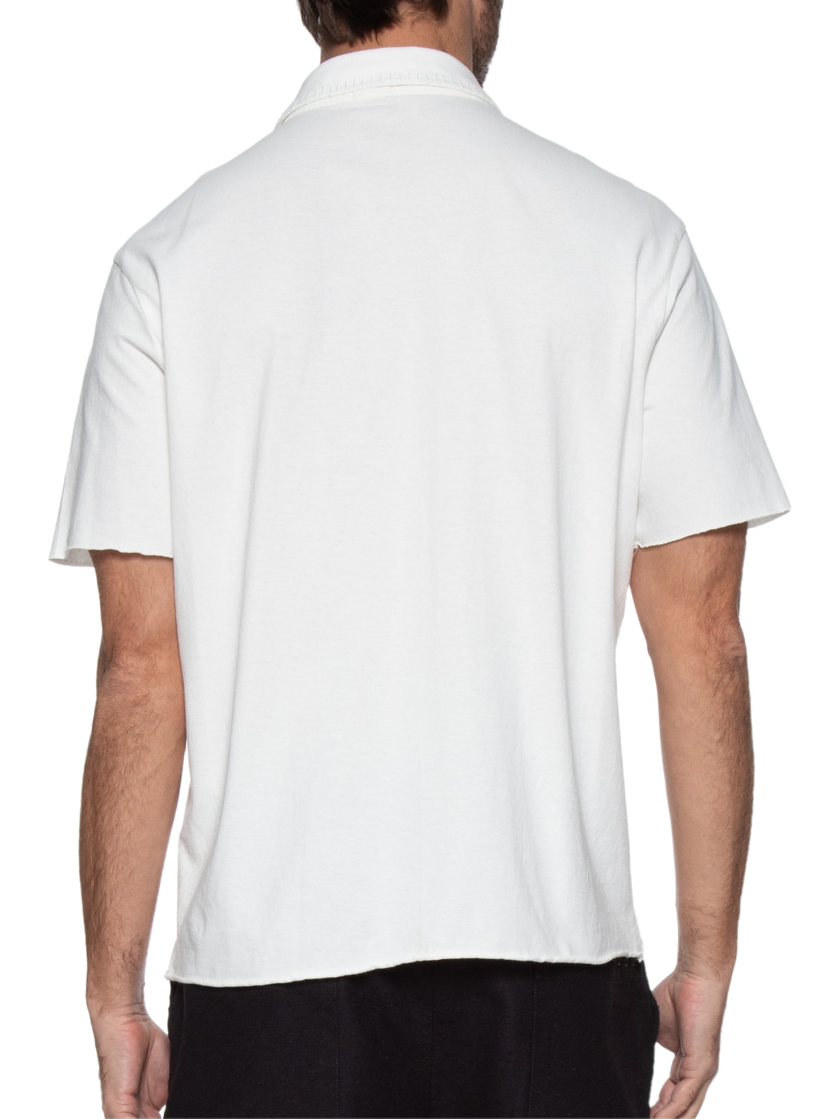 Camisa Masculina Collas Points Manga Curta Off White Osklen