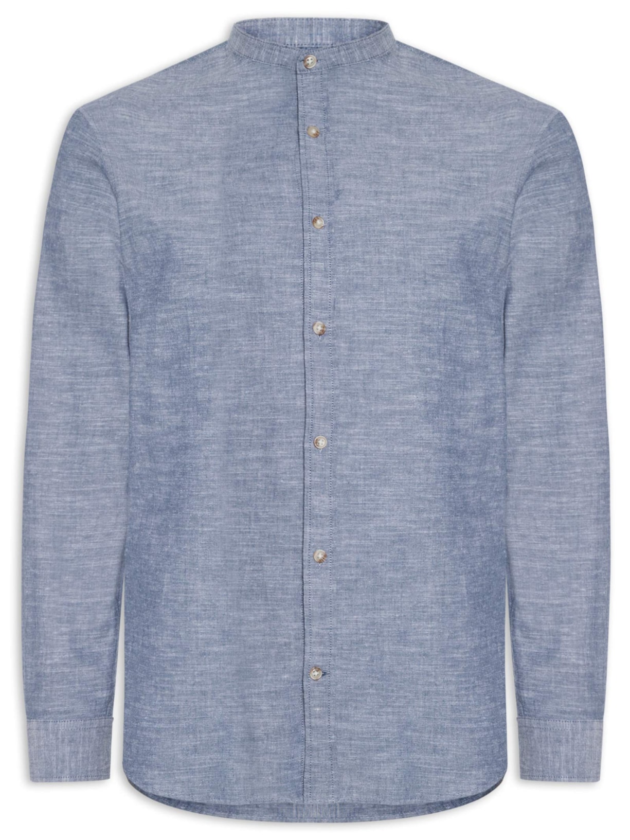 Camisa Masculina Comfort Fit Gola Padre Azul Jack & Jones