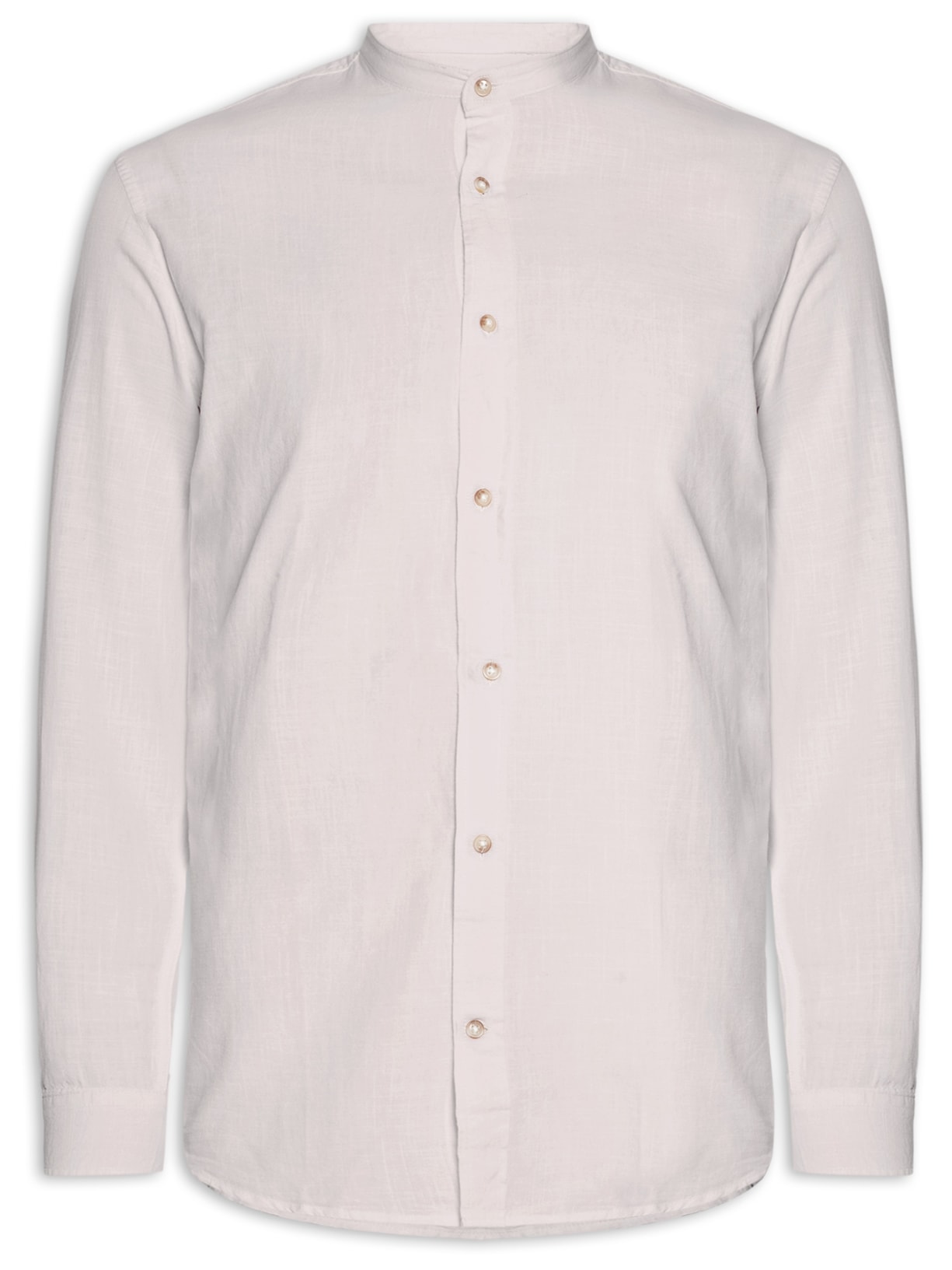 Camisa Masculina Comfort Fit Gola Padre  Bege Jack & Jones