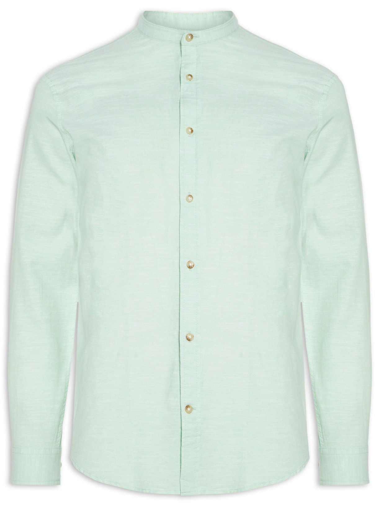 Camisa Masculina Comfort Fit Gola Padre - Verde