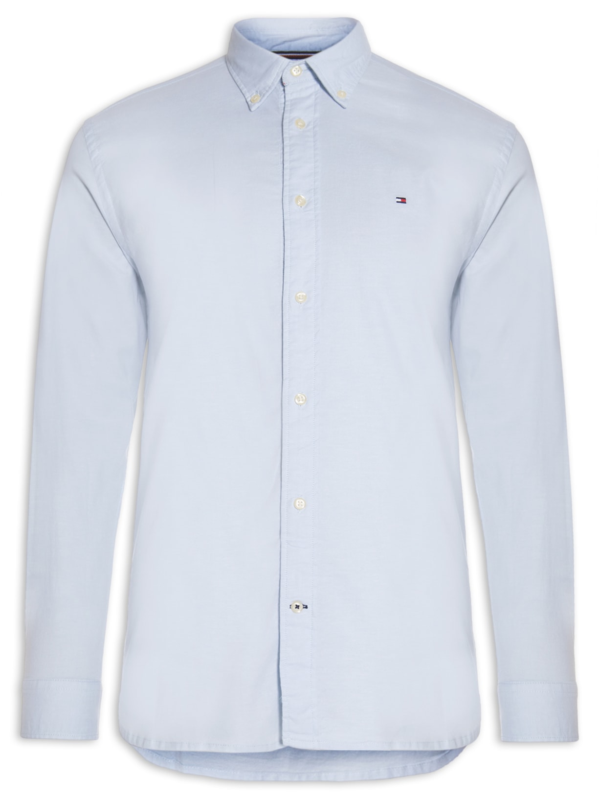 Camisa Masculina Core 1985 Flex Oxford - Azul