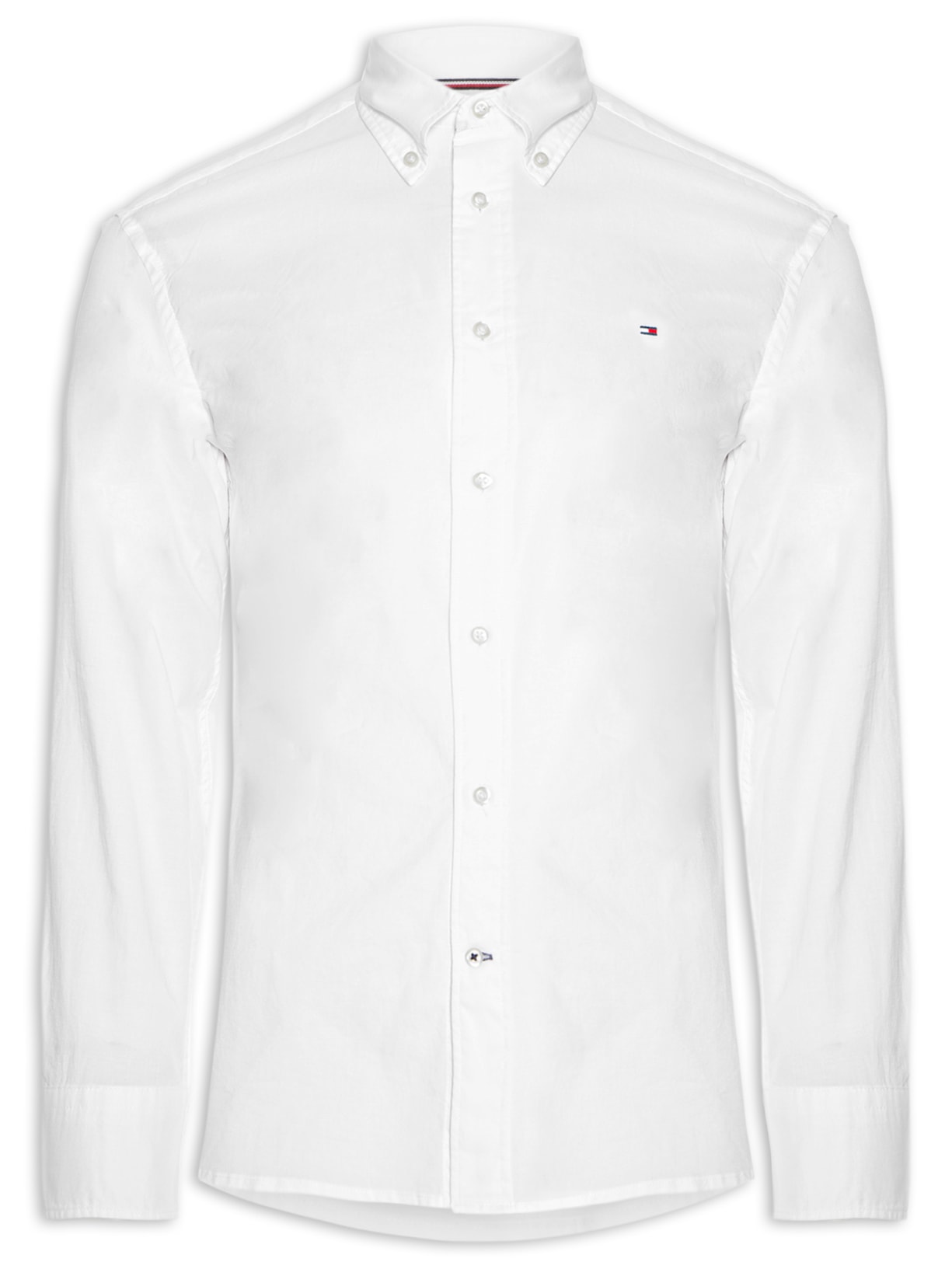 Camisa Masculina Core Flex Poplin - Branco