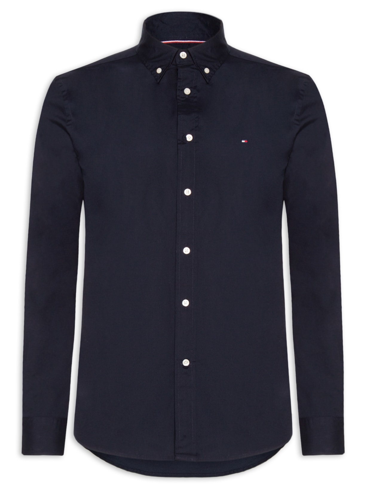 Camisa Masculina Core Flex Poplin Solid - Azul