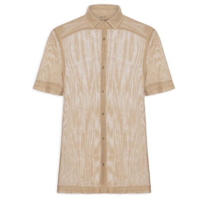 Camisa Masculina Cotton Caiçara - Bege