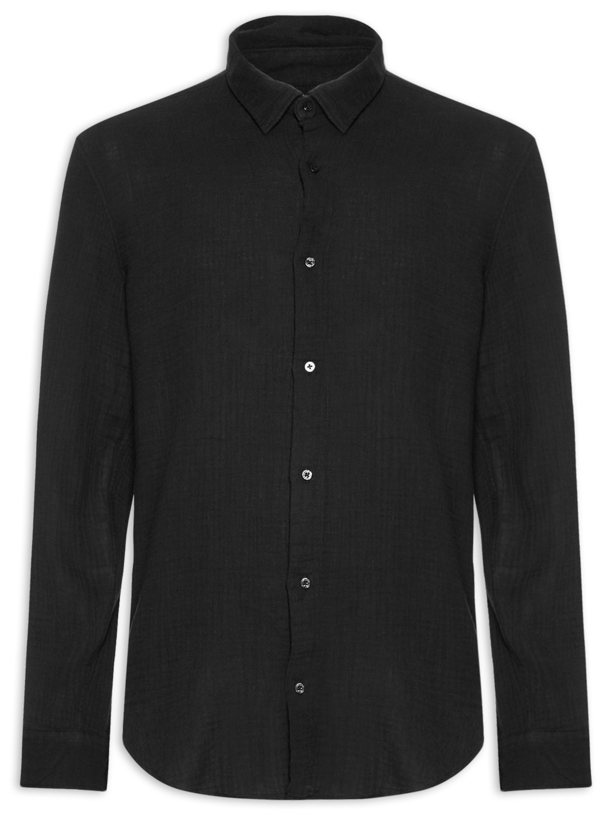 Camisa Masculina Cotton Wavy - Preto