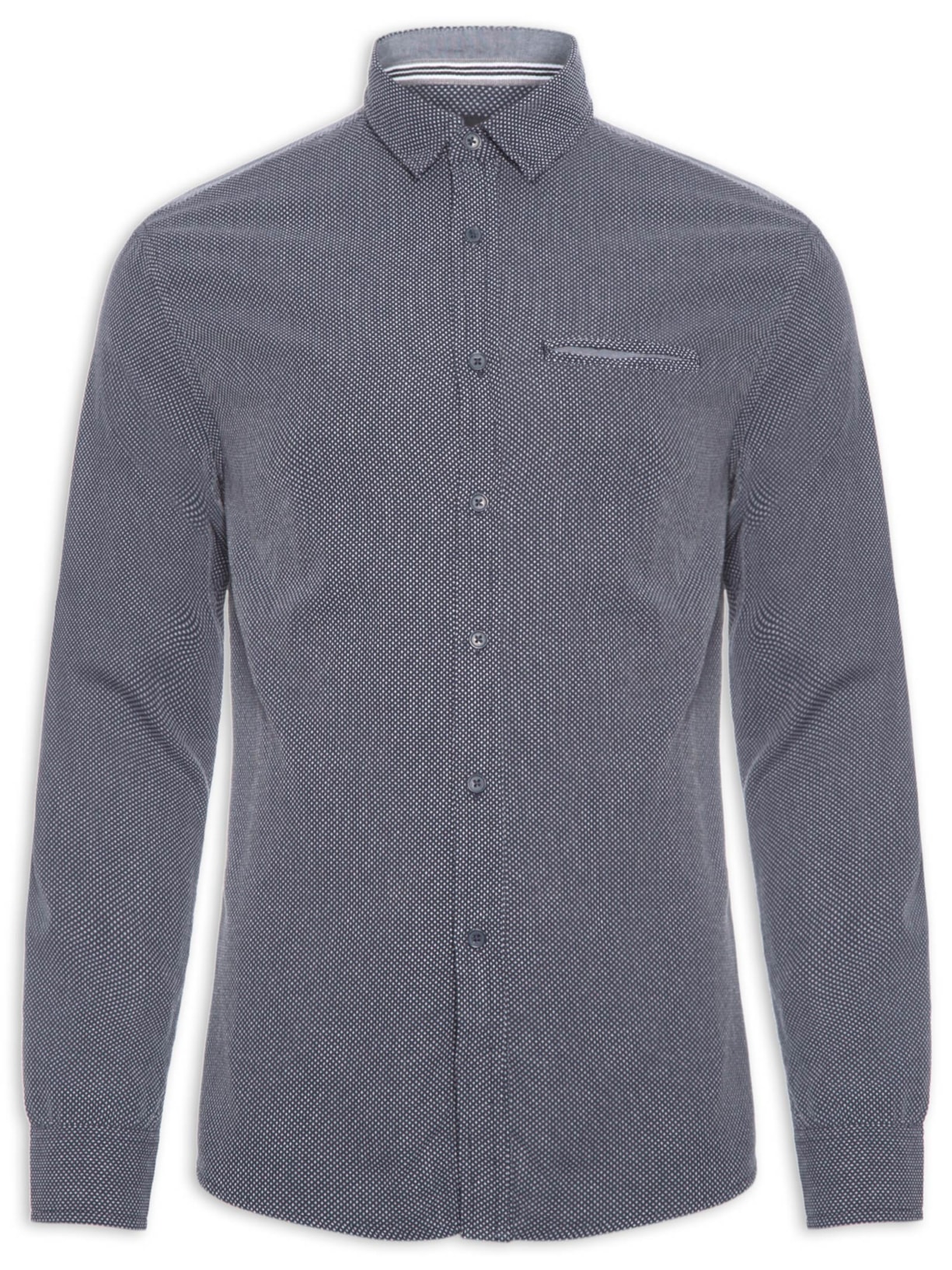 Camisa Masculina Cross Lines - Azul